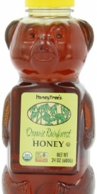 HoneyTree's Organic Rainforest Honey, 24-Ounce Plastic Bears (Pack of 3)