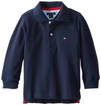 Tommy Hilfiger Boys 2-7 Long Sleeve Ivy Polo, Masters Navy, 07 Regular