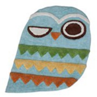 Give a Hoot OWL Accent RUG Retro Mat Bathroom Decor