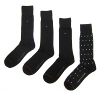 Tommy Hilfiger Men's 4-pack Socks, Black / Polk-a-dot