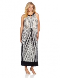 Calvin Klein Women's Plus-Size Maxi Dress with Key Hole