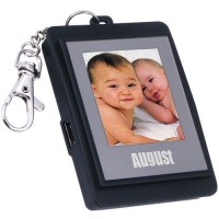 August DP150A Mini 1.5 Digital Photo Frame - Keychain Photo Viewer with Built-in Memory for 107 Pictures - Plug & Play - NEW USB CABLE