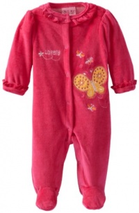 Carter's Watch the Wear Baby-Girls Newborn Butterfly Coverall, Dark Pink, 6-9 Months