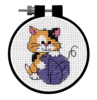 Dimensions Needlecrafts Counted Cross Stitch, Cute Kitty