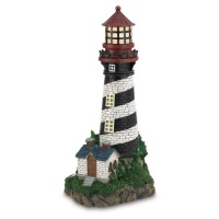 Gifts & Decor Solar Powered Outdoor Garden Lighthouse