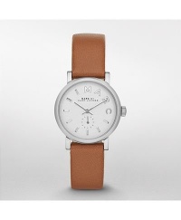 Marc by Marc Jacobs MBM1270 Baker Mini silver tone Tan Leather Watch