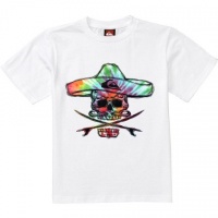 Quiksilver - Boys Hippy Skull Bt0 Wy7 T-Shirt, Size: Medium, Color: White