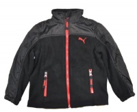 Puma Boys Fleece Outerwear Jackets (6, Black/Red)