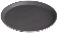 Stanton Trading Non Skid Rubber Lined 14-Inch Plastic Round Economy Serving Tray, Black