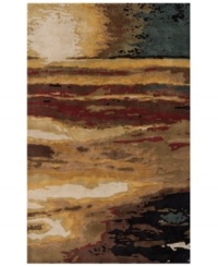 Featuring a lush landscape captured in beautiful brushstrokes, this Momeni area rug is a true Impressionist masterpiece. Every element is brought to life in a radiant color palette, hand-tufted in India from incredibly soft New Zealand wool.