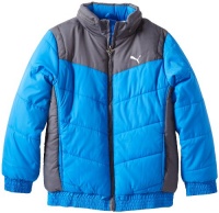 Puma - Kids Boys 8-20 Chevron Puffer Jacket, Liquid Blue, Large