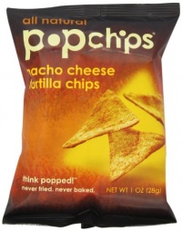 Popchips Tortilla Chips, Nacho Cheese, 1-Ounce (Pack of 24)