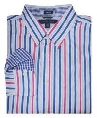 Tommy Hilfiger Men's Slim-Fit Striped Pottery Shirt