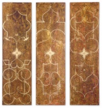 Scrolled Panel I, II & III Wood Wall Art - Set of 3 - 20W x 70H in.