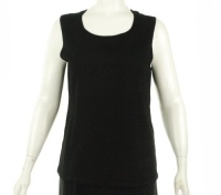 Jones New York Women's Black Sleeveless Shell Shirt Plus Size 0X