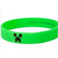 Minecraft Rubber Bracelet Green Creeper, Large