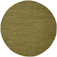 Matador Green Leather Chindi Rug Rug Size: Round 6'