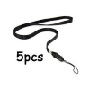 COSMOS 5 pcs Black Long Neck Strap Band Lanyard (36 inch full round length)For Camera Cell phone ipod mp3 mp4 PSP Wiimote ID card badge and other Electronic Devices + Cosmos cable tie