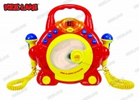 Kids Portable Sing Along CD Player with 2 Microphones