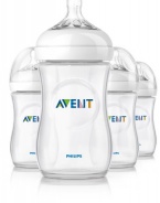 Philips AVENT Natural Polypropylene Bottles,Clear,9 Ounce, 4-Count