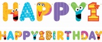 Sesame Street 1st Birthday - Jumbo Letter Banner Kit