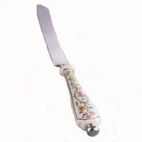 Lenox Fancy Cake / Bread / Challah Knife Floral Stainless Steel Wedding Gift Knives Shabbat Sabbath Judaica