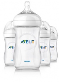 Philips AVENT Natural Polypropylene Bottles,Clear,9 Ounce, 4-Count