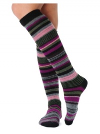 Womens Stripe Knee Socks Cashmere blend 9 Color Options