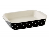 Spode Baking Days Black Rectangular Handled Bake and Serve Dish