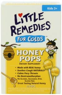 Little Remedies Honey Pops Lollipop, Natural Honey, 10 Count