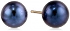 14k Yellow Gold Cultured Pearl Stud Earrings (6.5-7 mm)