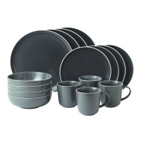 Gordon Ramsay 16-Piece Bread Street Dinnerware Set, Slate