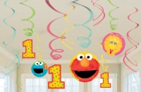 Sesame Street 1st - Swirl Decorations Party Accessory