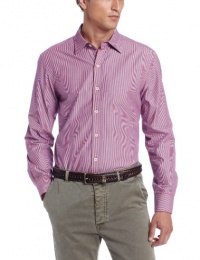 IZOD Men's Long Sleeve Slim Fit Micro Stripe Button Down