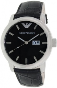 Emporio Armani Men's AR0428 Black Leather Strap Watch