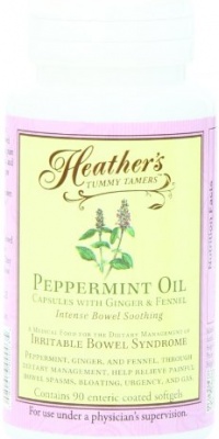 Heather's Tummy Tamers Peppermint Oil Capsules (90 per bottle) for IBS