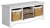 Prepac Monterey White Cubbie Bench