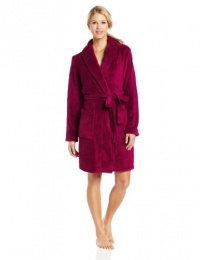 Nautica Sleepwear Women's Short Plush Robe