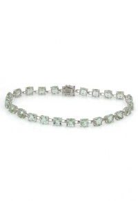 Effy Jewlery 14K White Gold Green Amethyst Bracelet, 17.10 TCW