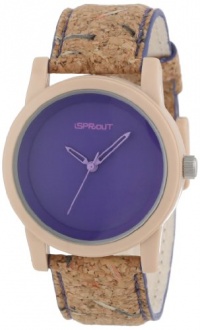 Sprout Unisex ST/5516PRCK Purple Dial Cork Strap Eco-Friendly Watch