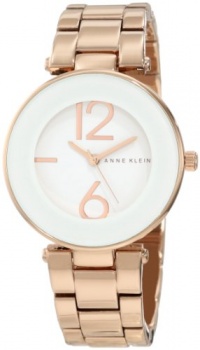 Anne Klein Women's AK/1074WTRG White Dial Rose Gold Tone Bracelet Watch