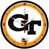 NCAA Georgia Tech Yellowjackets Round Clock