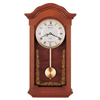 Bulova C4443 Baronet Clock, Mahogany Finish