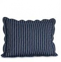 Lauren by Ralph Lauren Villa Martine Quilt Blue & Cream Stripe STANDARD Pillow Sham