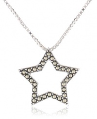 Judith Jack Mini Items Sterling Silver, Marcasite Star Pendant Necklace, 18