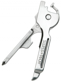 Swiss+Tech ST44466 Utili-Key XT 8-in-1 Key Ring Multi-Function Tool