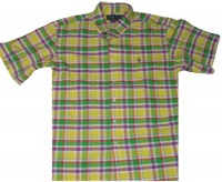 Polo Ralph Lauren Men's Classic Fit Short Sleeve Plaid Shirt-Yellow Plaid