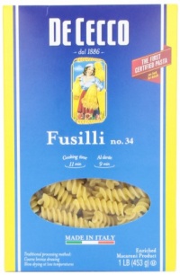 De Cecco Fusilli, 16-Ounce Boxes (Pack of 5)