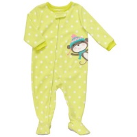 Carter's Toddler Girls Fleece Footed Blanket Sleeper Pajamas-Waving Monkey (4t)