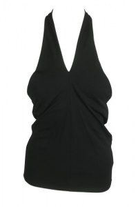 LAUREN Ralph Lauren Womens Black Deep V Neck Halter Top XL